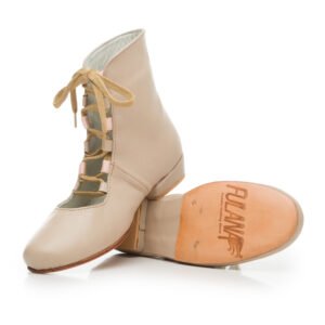 Ballerina Booties / Beige Leather